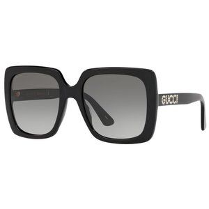 EUC Women’s Gucci Sunglasses GG0418S 54 Black Rectangle MSRP $495
